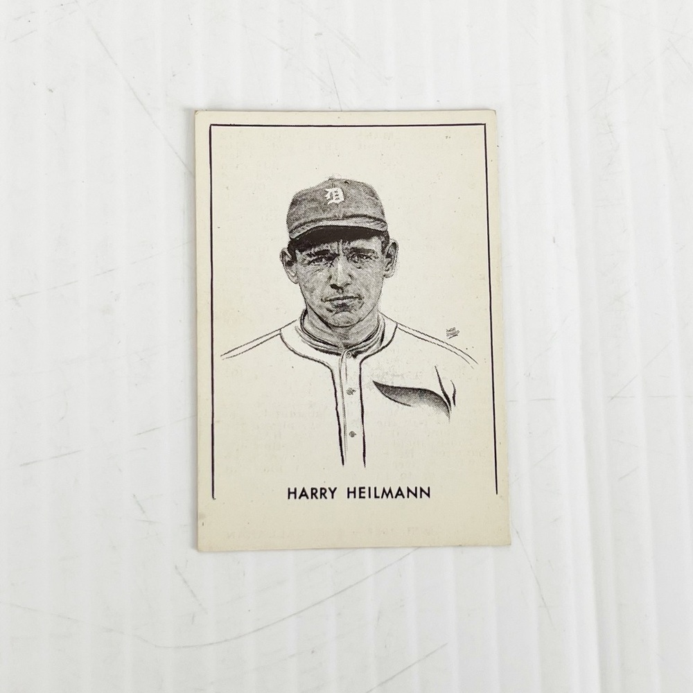 Vintage 1952 Callahan Hall of Fame Harry Heilmann Incomplete Frame Baseball Card